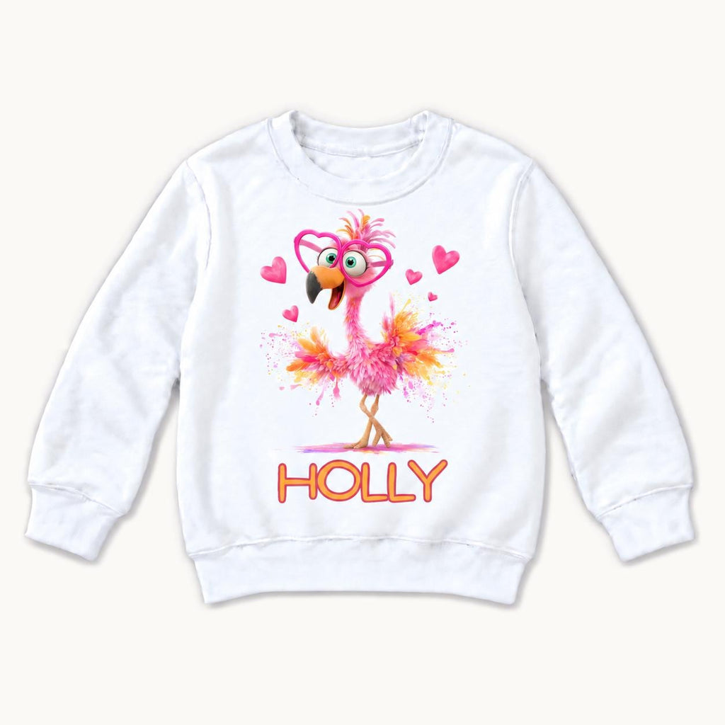Personalized Flamingo — garment mockup or size chart