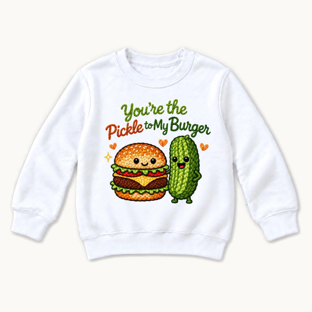 You’re the Pickle to My Burger — garment mockup or size chart