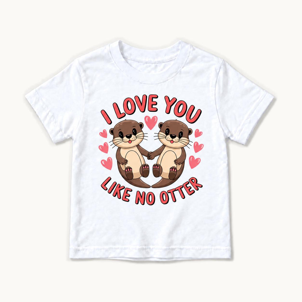 I Love You Like No Otter — garment mockup or size chart