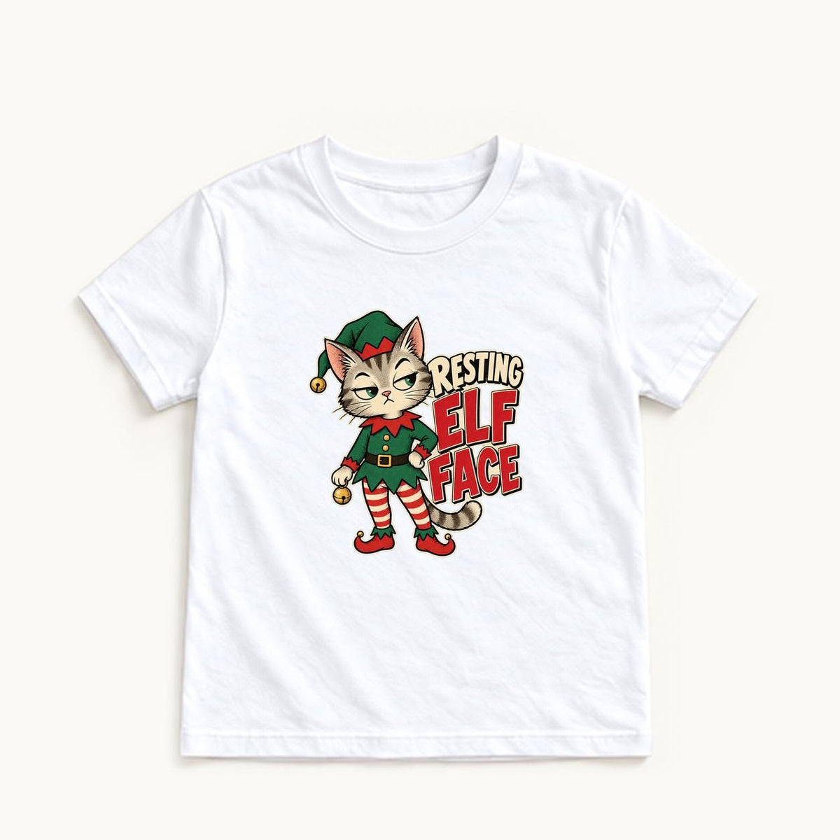 Resting Elf Face — garment mockup or size chart