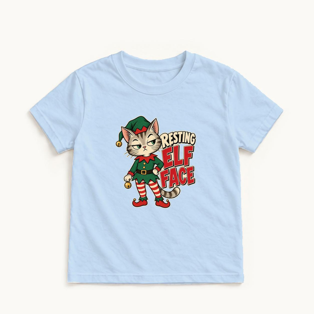 Resting Elf Face — garment mockup or size chart