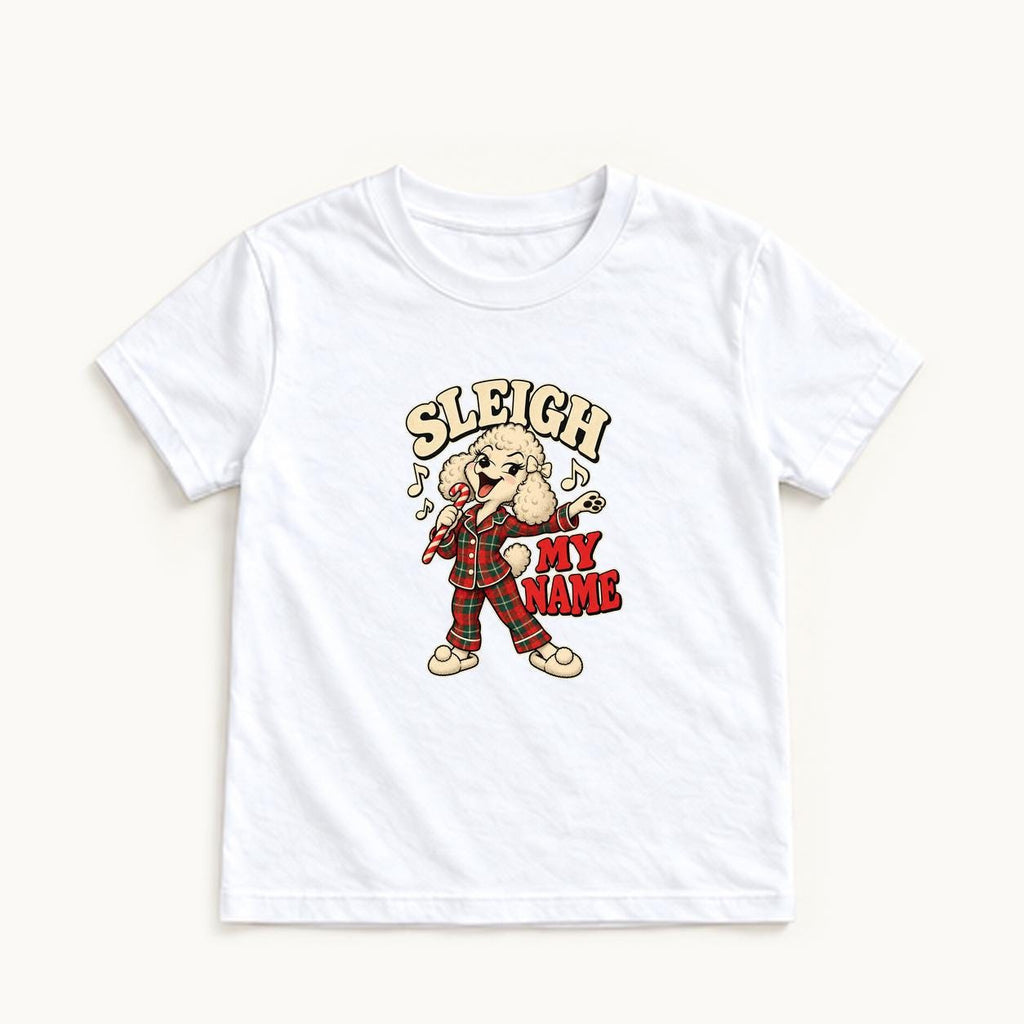 Sleigh My Name — garment mockup or size chart