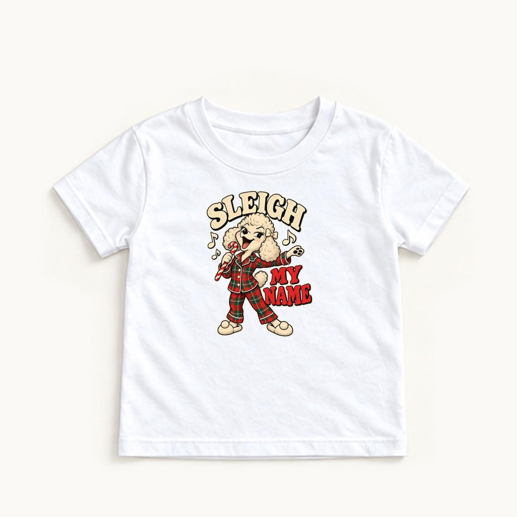 Sleigh My Name — garment mockup or size chart