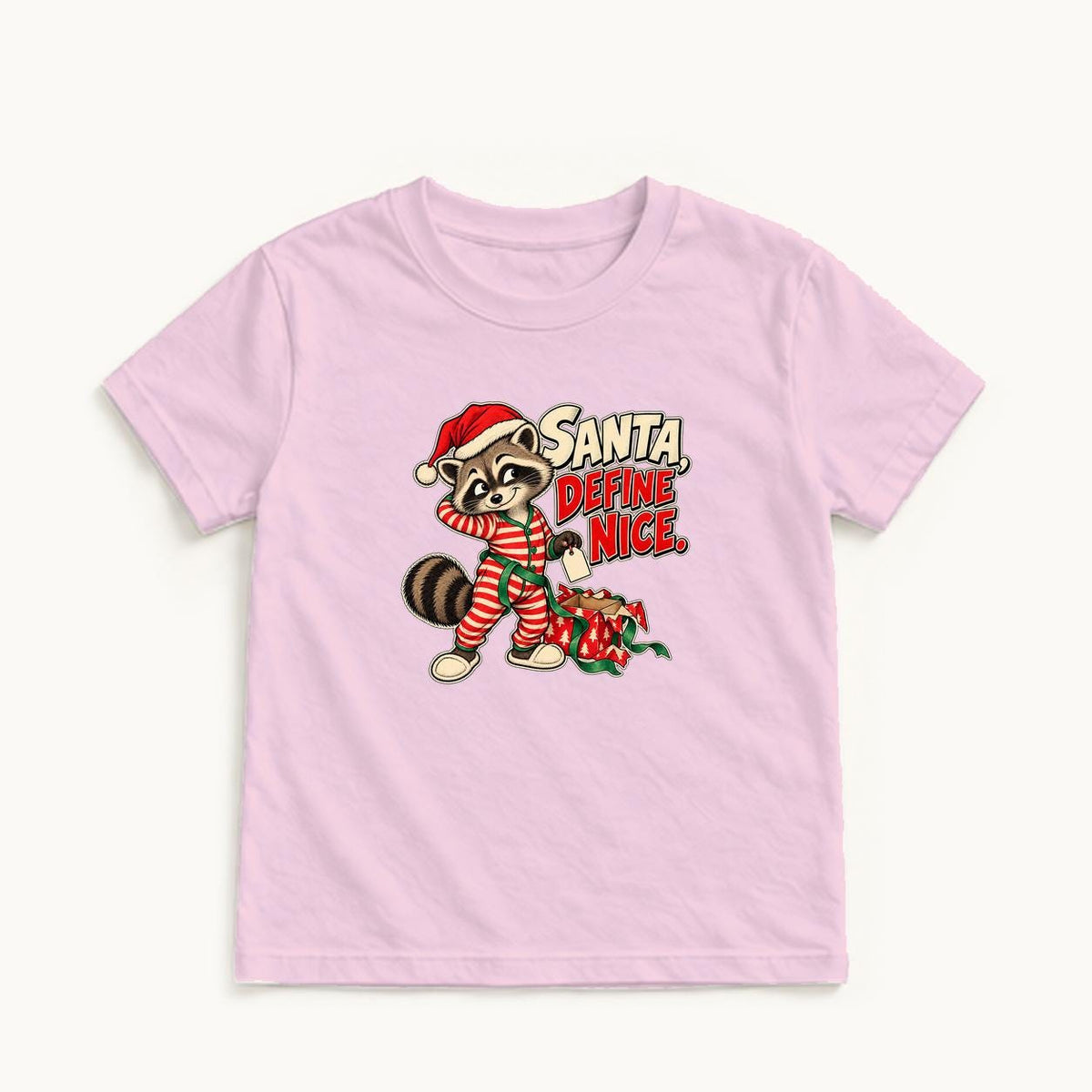 Santa Define Nice — garment mockup or size chart