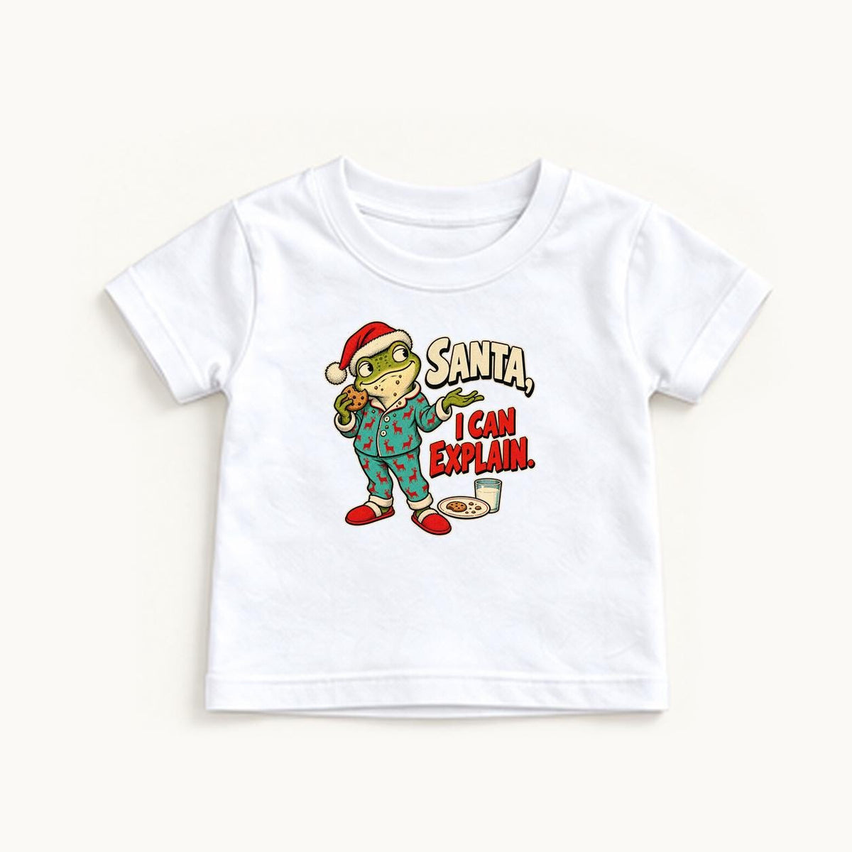Santa I Can Explain — garment mockup or size chart