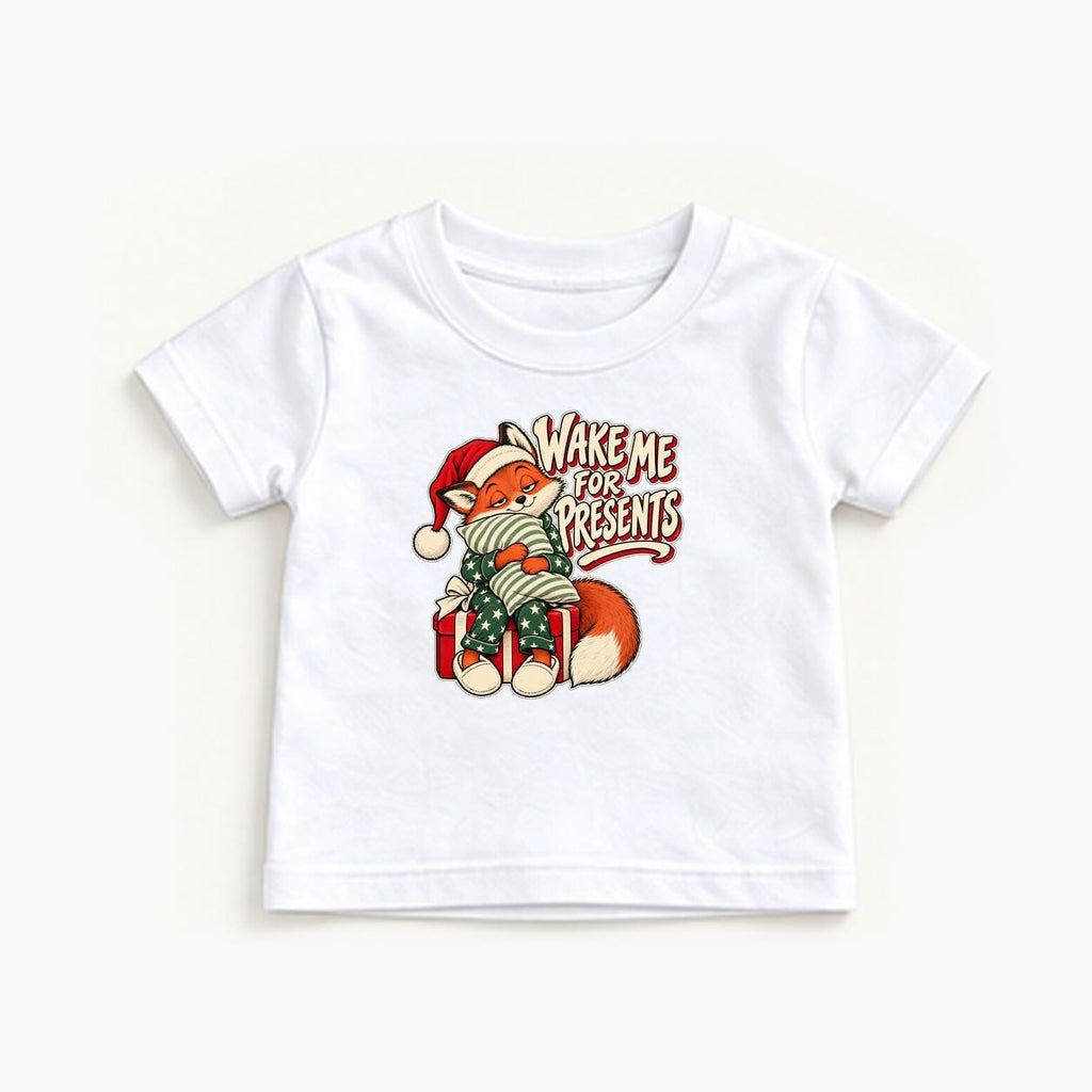 Wake Me for Presents — garment mockup or size chart