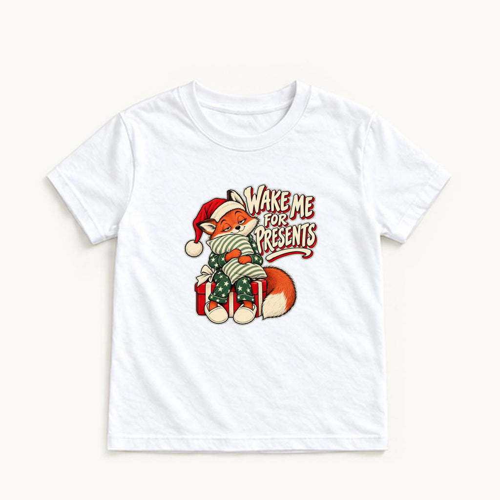 Wake Me for Presents — garment mockup or size chart