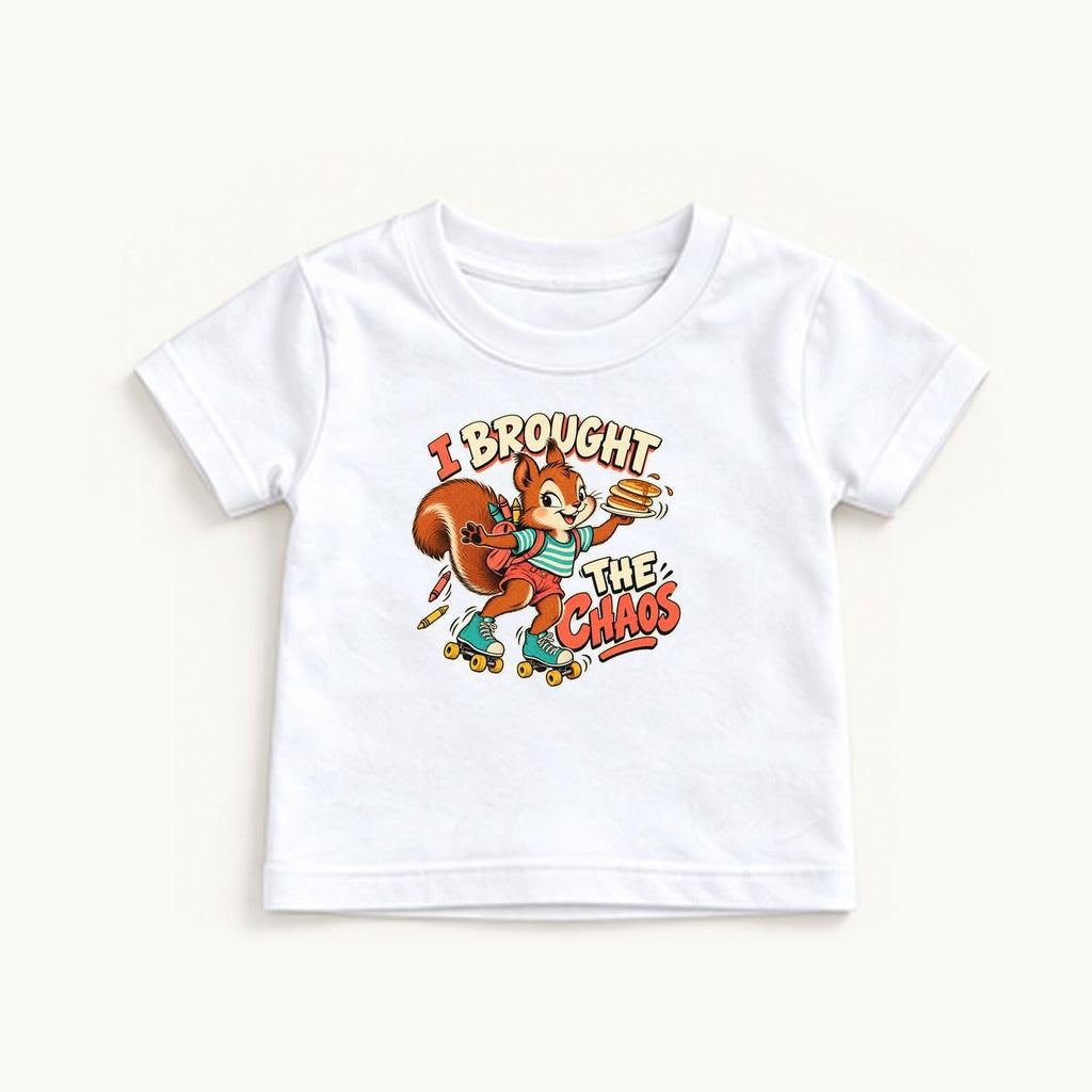 I Brought the Chaos — garment mockup or size chart