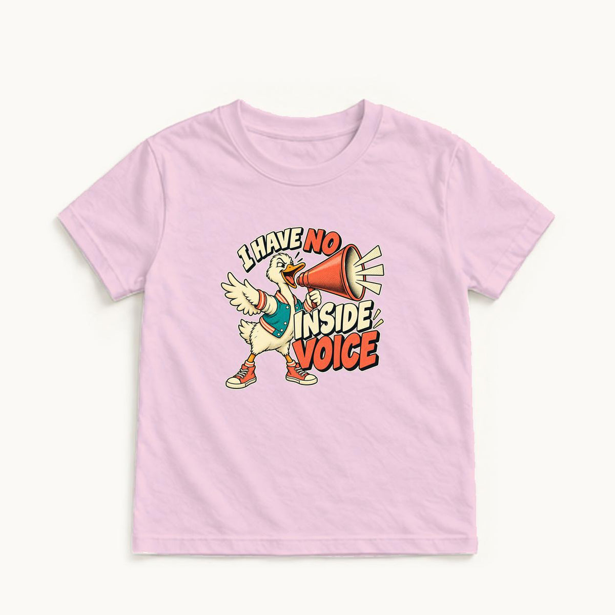 I Have No Inside Voice — garment mockup or size chart