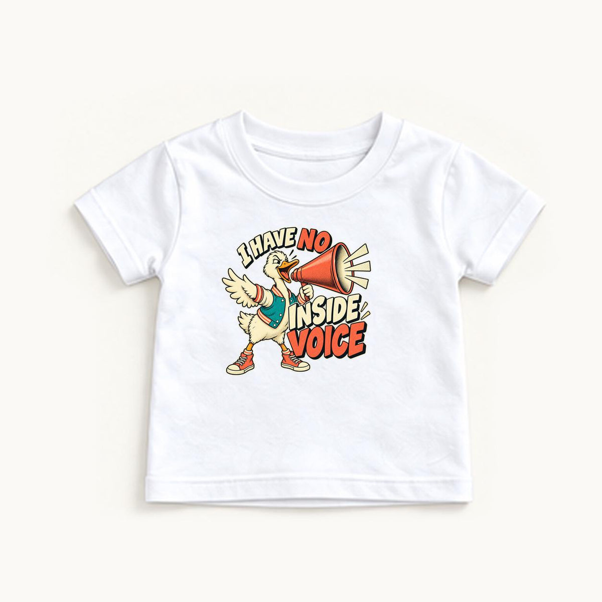 I Have No Inside Voice — garment mockup or size chart