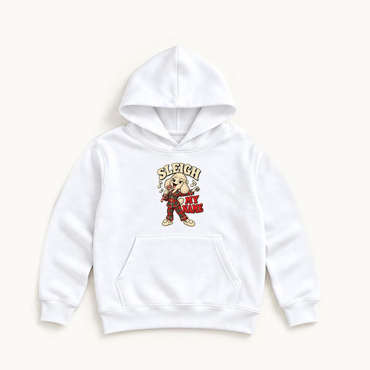 Sleigh My Name — garment mockup or size chart