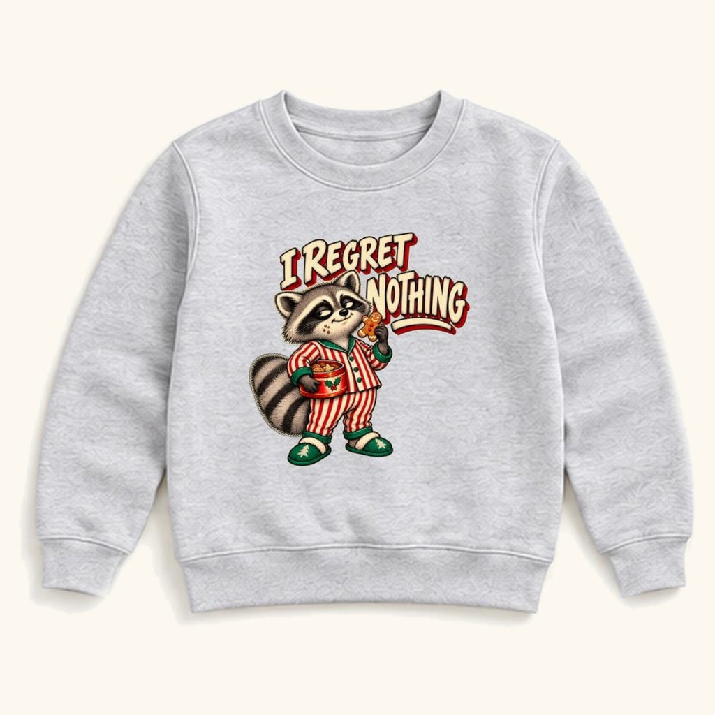 I Regret Nothing — garment mockup or size chart