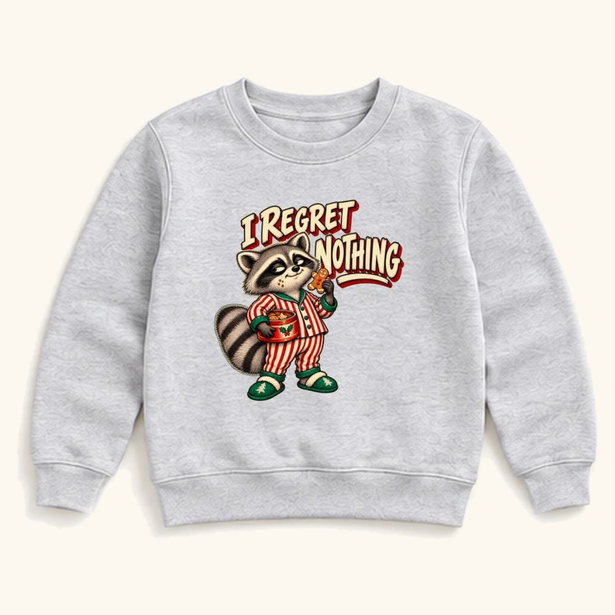 I Regret Nothing — garment mockup or size chart