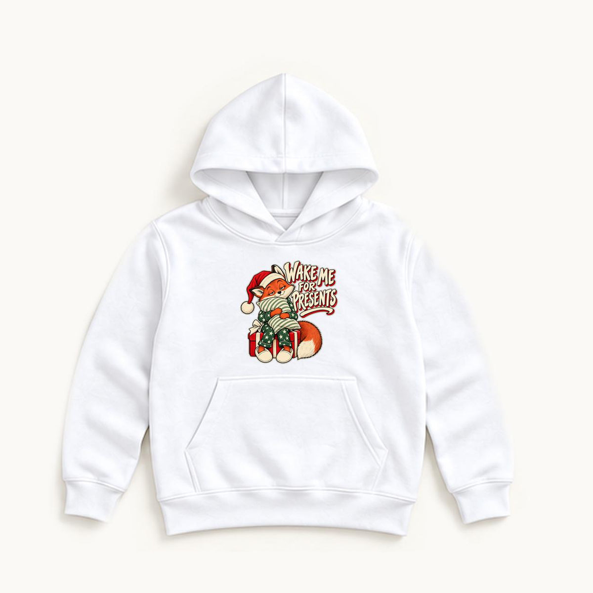 Wake Me for Presents — garment mockup or size chart