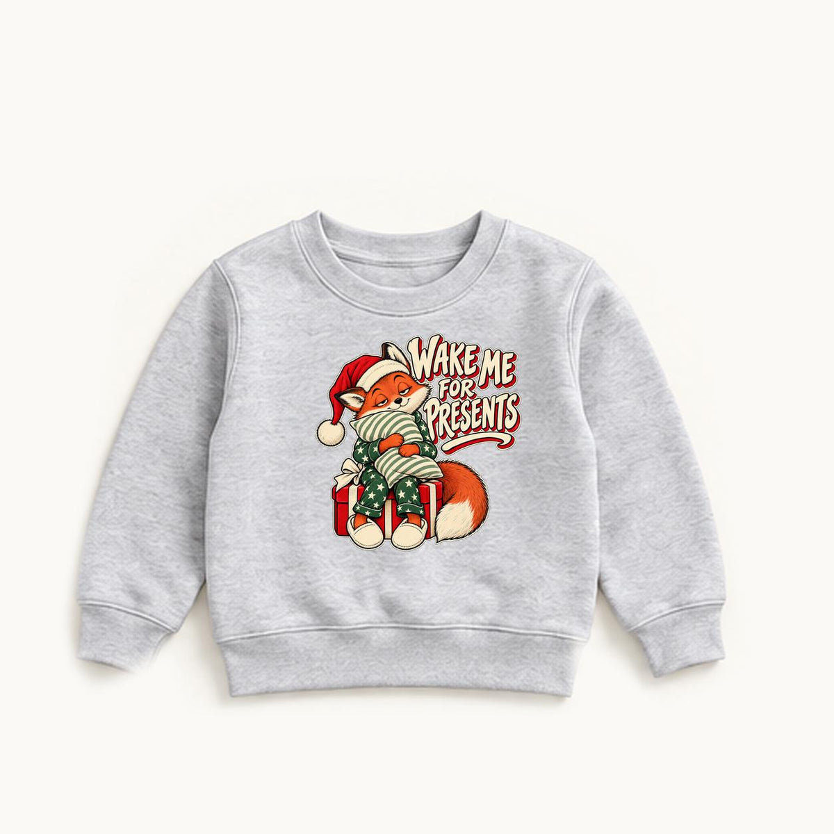 Wake Me for Presents — garment mockup or size chart