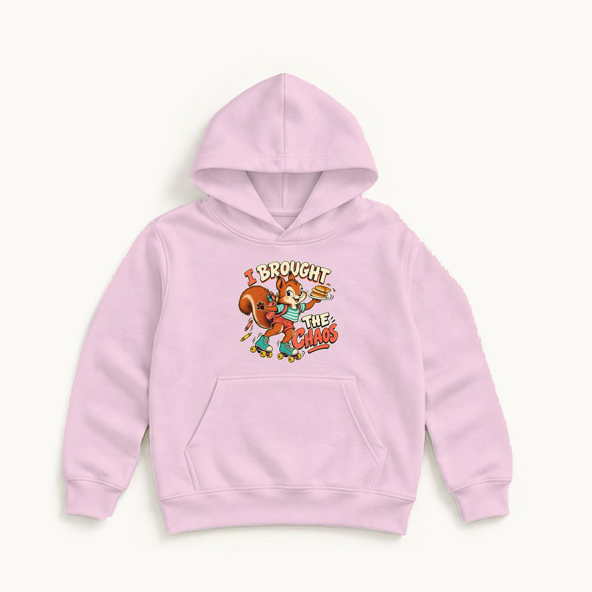 I Brought the Chaos — garment mockup or size chart