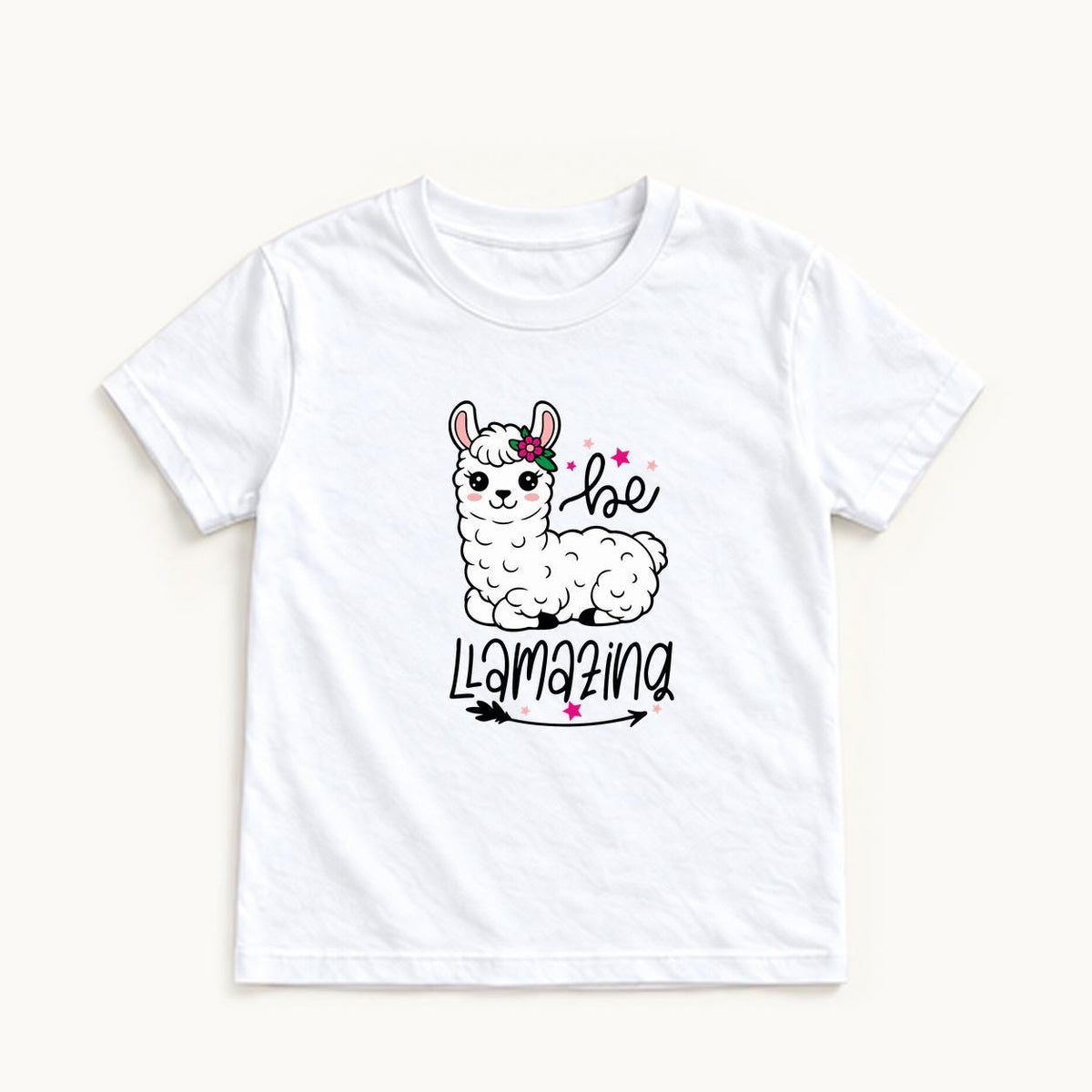 Be Llamazing — garment mockup or size chart