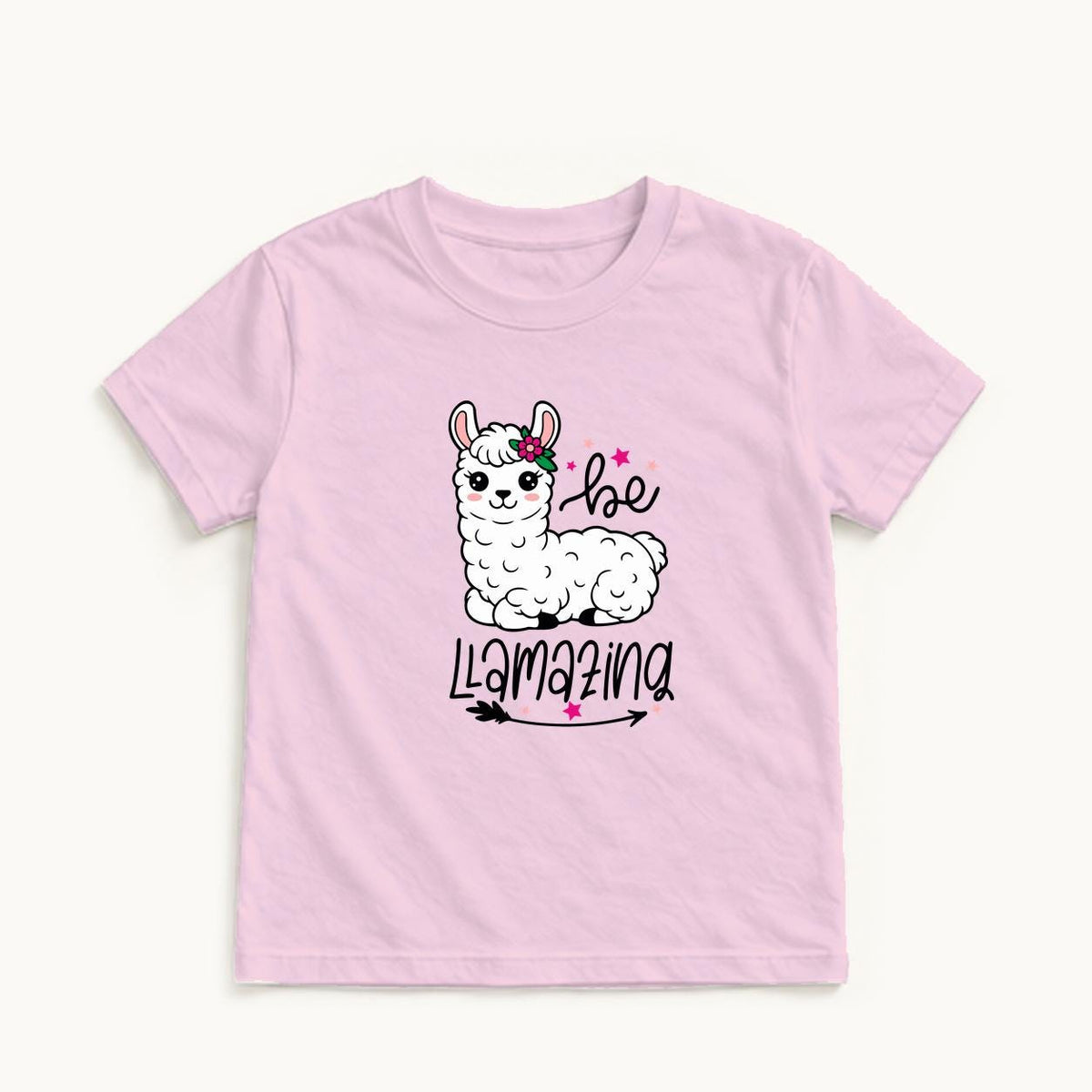 Be Llamazing — garment mockup or size chart