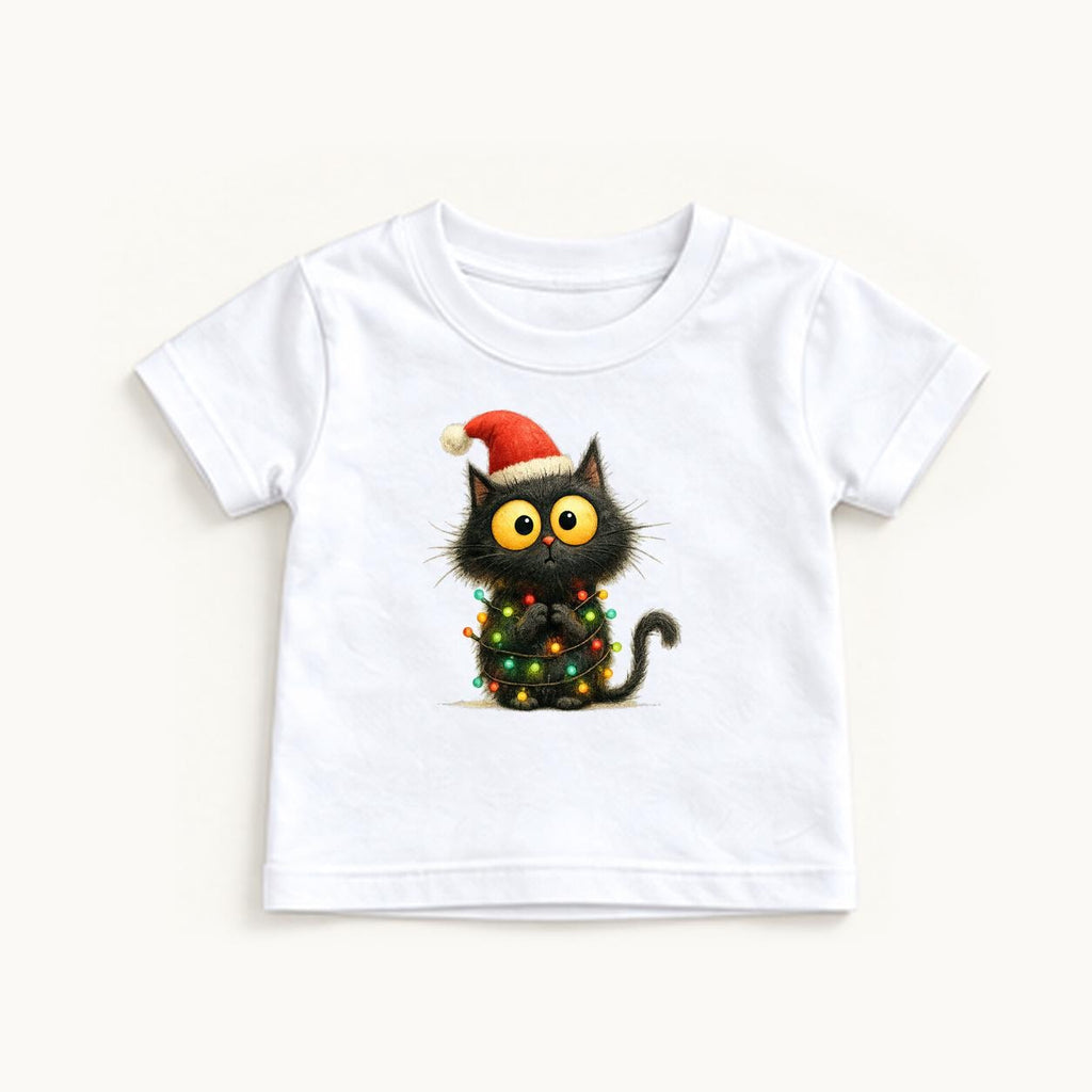 Christmas Lights Cat — garment mockup or size chart