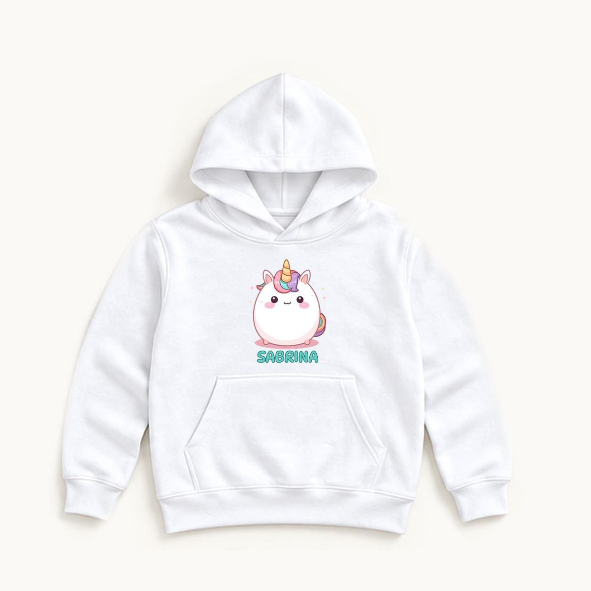 Personalized Squishy Unicorn — garment mockup or size chart