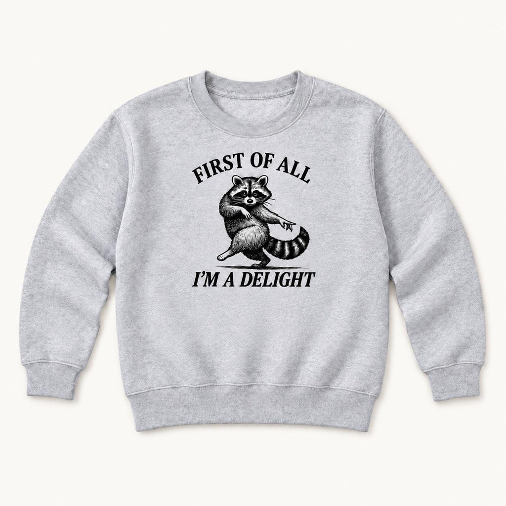 Funny Raccoon — garment mockup or size chart