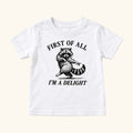 Funny Raccoon — garment mockup or size chart