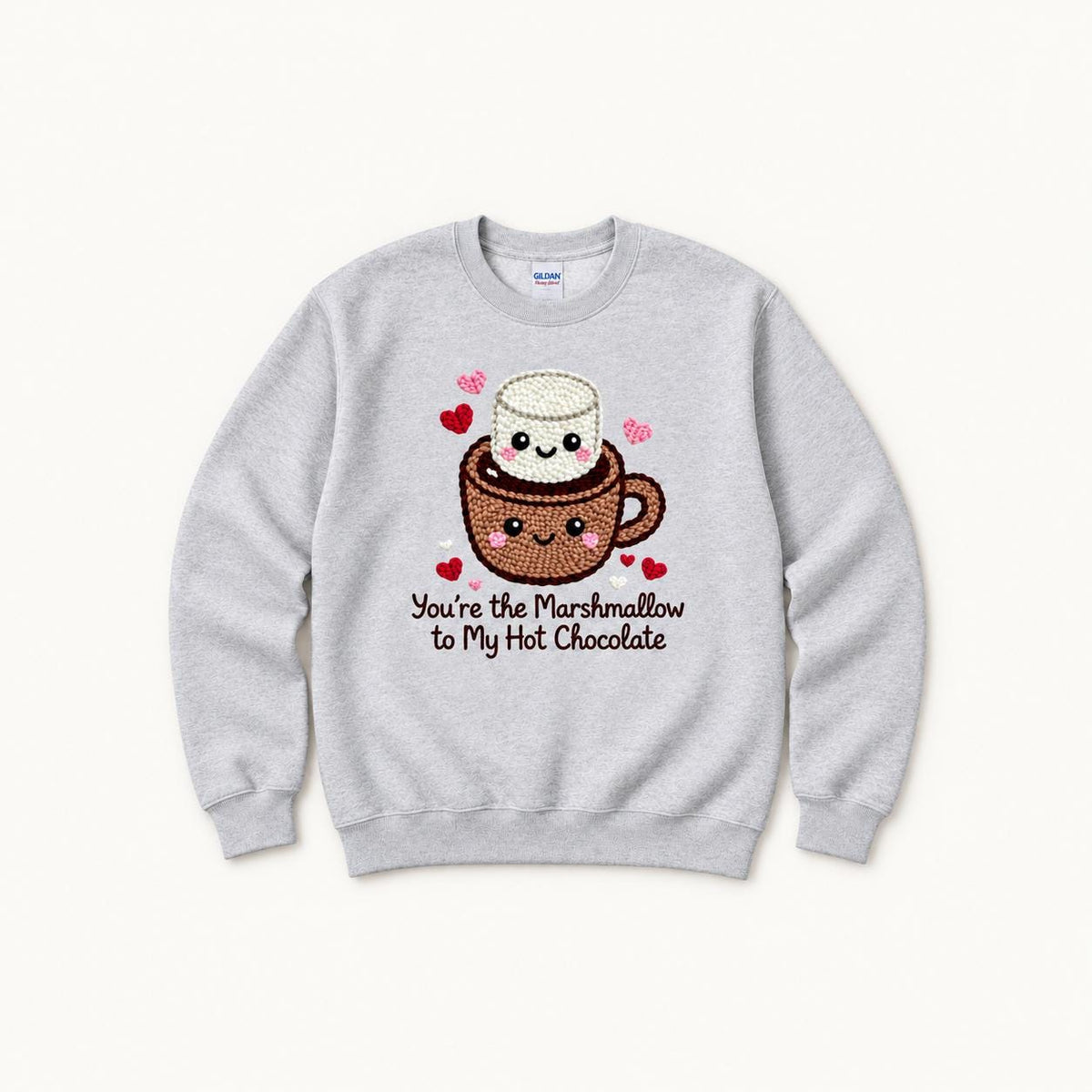 Marshmallow Hot Chocolate — garment mockup or size chart