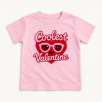 Coolest Valentine — Heart Sunglasses Faux Yarn Print — garment mockup or size chart