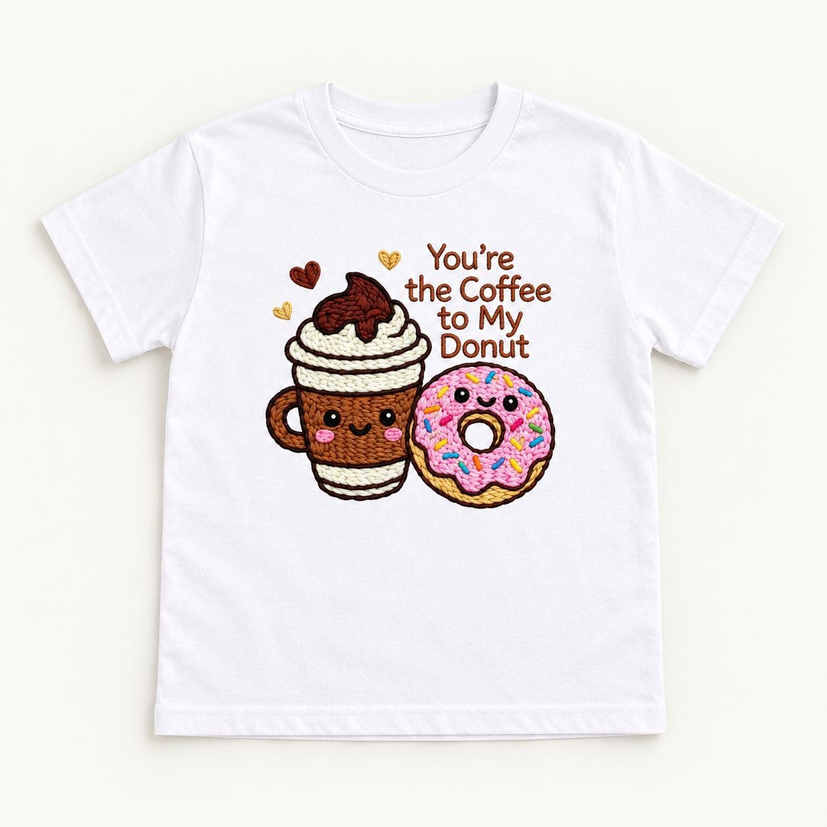 Coffee to My Donut — garment mockup or size chart