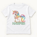 Personalized Floral Unicorn — garment mockup or size chart