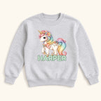 Personalized Floral Unicorn — garment mockup or size chart