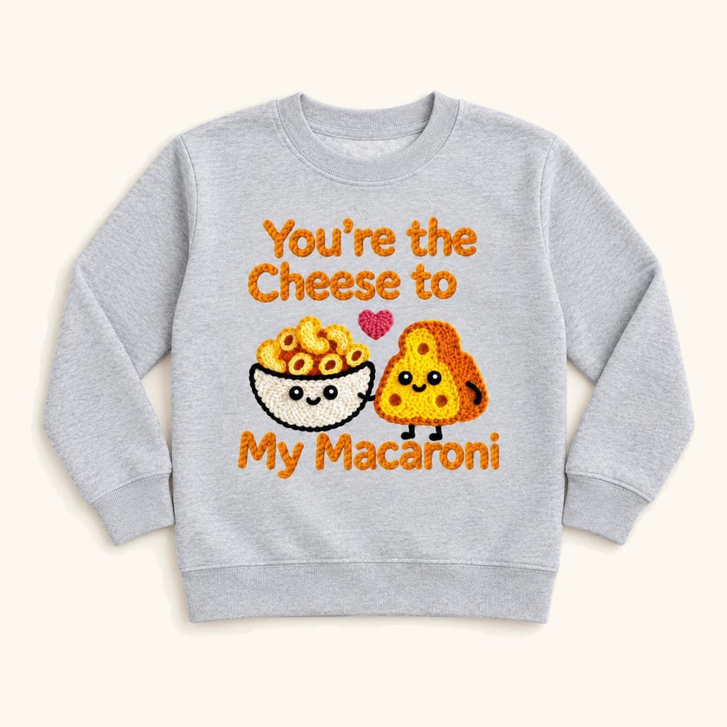 Cheese to My Macaroni — garment mockup or size chart