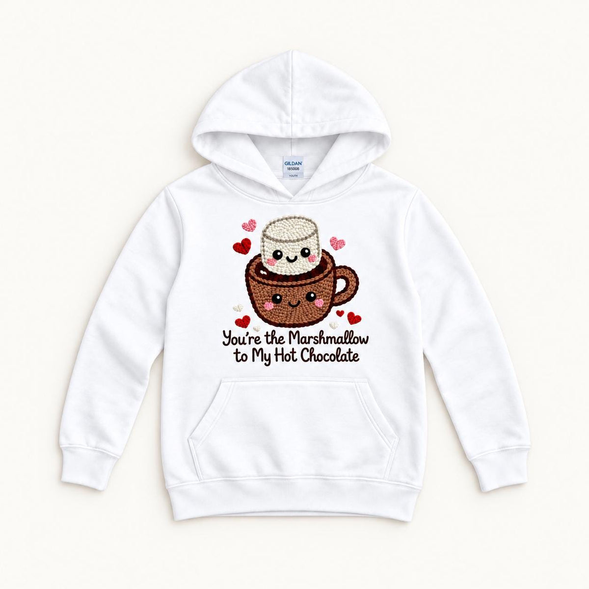 Marshmallow Hot Chocolate — garment mockup or size chart