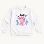 I Like You A Lotl Axolotl — garment mockup or size chart