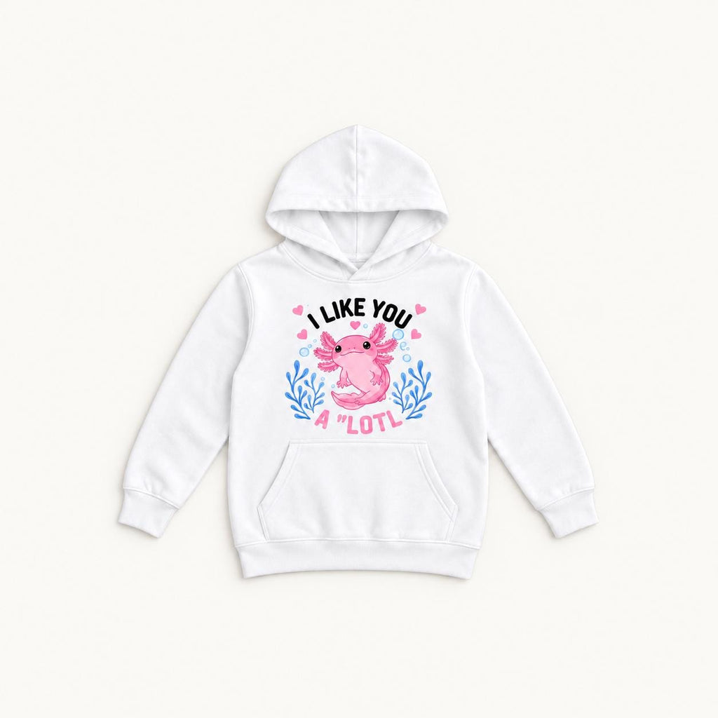 I Like You A Lotl Axolotl — garment mockup or size chart