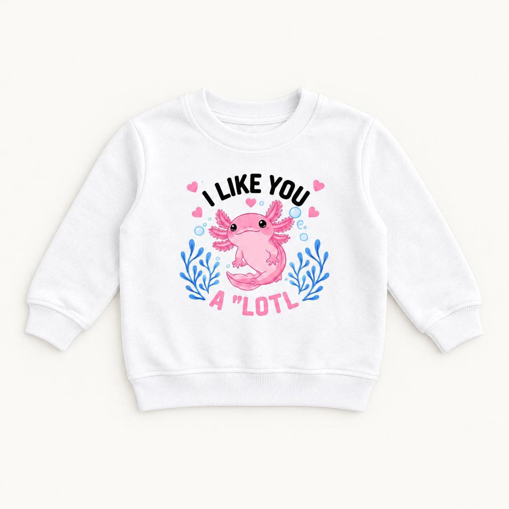 I Like You A Lotl Axolotl — garment mockup or size chart