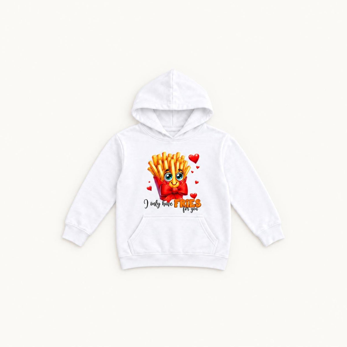 I Only Have Fries for You — garment mockup or size chart
