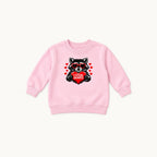 I Steal Hearts Raccoon — garment mockup or size chart