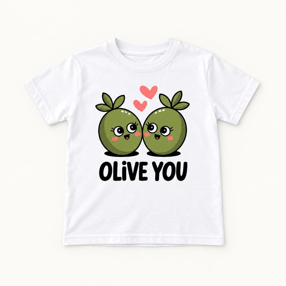 Olive You — garment mockup or size chart