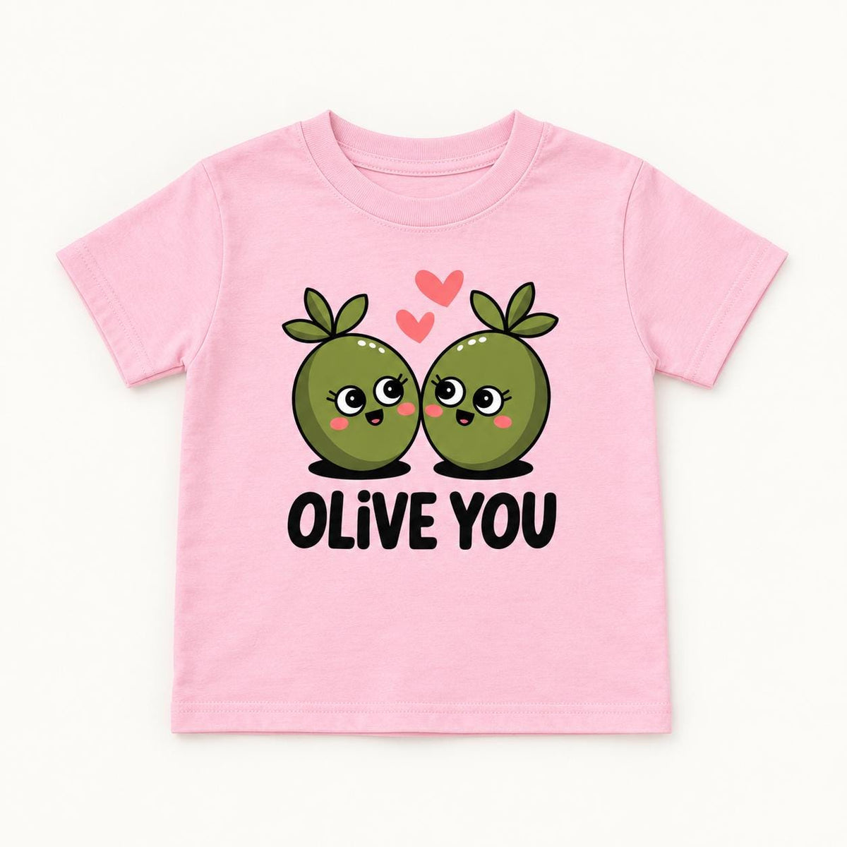 Olive You — garment mockup or size chart