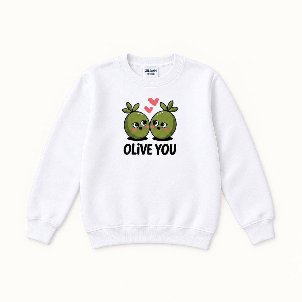 Olive You — garment mockup or size chart