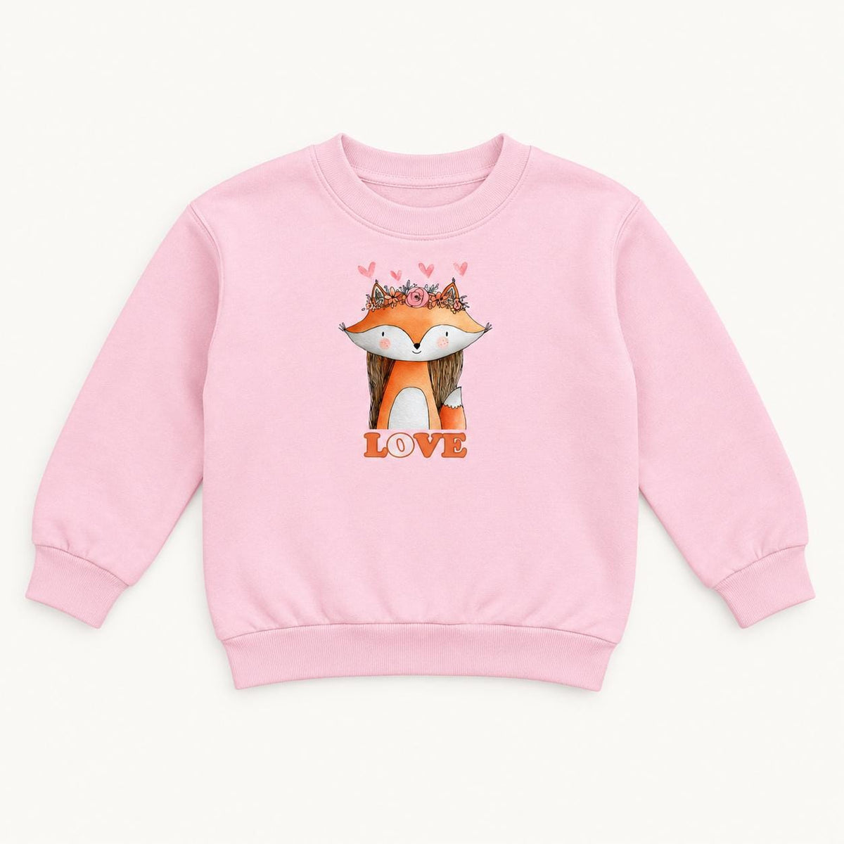 Fox Love — garment mockup or size chart