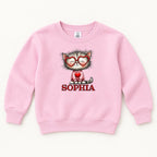 Personalized Cat Heart Glasses — garment mockup or size chart