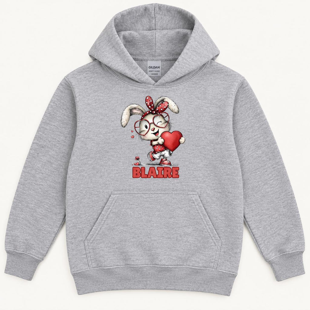 Personalized Winking Bunny — garment mockup or size chart