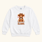 Personalized Coffee Highland Cow — garment mockup or size chart