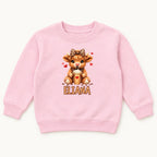 Personalized Coffee Highland Cow — garment mockup or size chart
