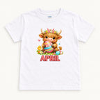 Personalized Easter Highland Cow — garment mockup or size chart