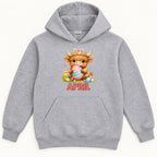Personalized Easter Highland Cow — garment mockup or size chart