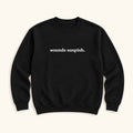 Sounds Suspish — Funny True Crime Sweater — garment mockup or size chart