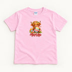 Personalized Easter Egg Highland Cow — garment mockup or size chart